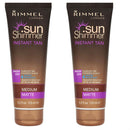 Rimmel London 2 X Sunshimmer Water Resistant Instant Tan Wash Off Matte - Medium