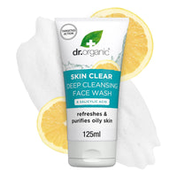 Dr. Organic Dr Organic Skin Clear Face Wash, Cleansing, For Acne & Clear Skin, Salicylic Acid, Oily, Problem Skin, Natural, Vegan, Cruelty-Free, Paraben & SLS-Free, Recycled & Recyclable, Organic, 125ml