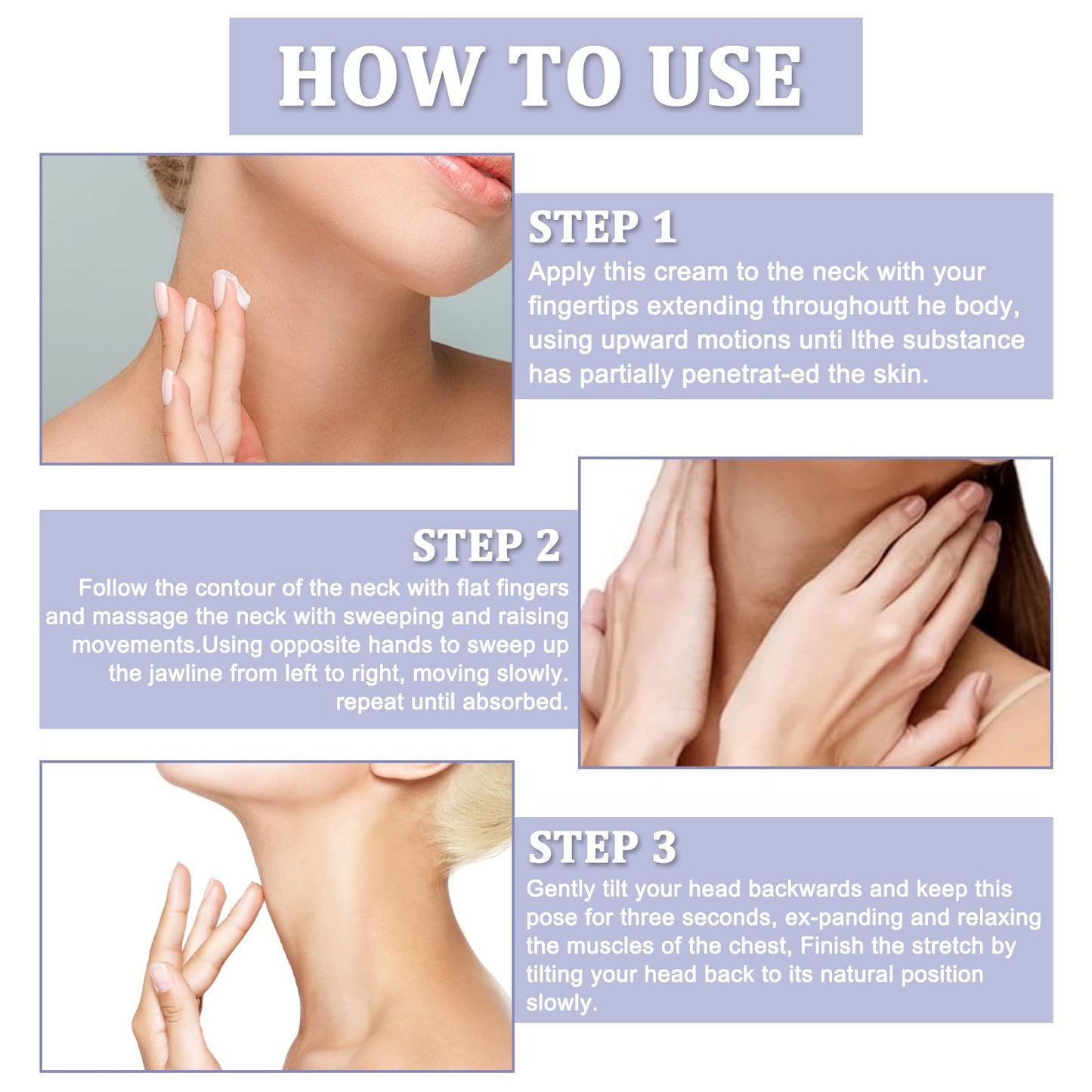 Katslyn Neck Firming Cream, Tighten and Lift Neck Cream, Neck Firming Cream Neck Tightening Cream, Moisturizer for Firm Youthful Skin for Face Neck 50ml (1pc)