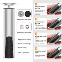 jianyana Jianyana 2 in 1 Electric Foot File, 6-Speed Pedicure Sets for Feet Electric Foot File Hard Skin Remover for Dry Dead Hard Skin Feet Callus Remover for Feet Care Exfoliator (Silver)