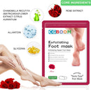 HOKIAMCN Foot Mask 5 Packs, Foot Peel Mask Callus Remover, Exfoliating Peeling Calluses Dead Skin, Callus Remover Foot Mask, Baby Soft Smooth Touch Feet-Men Women Exfoliating Foot Mask (Rose)