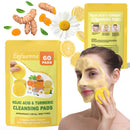 ZTSMSWY Turmeric Kojic Acid Pads,Kojic Acid and Turmeric Pads,Turmeric Kojic Acid Pads Exfoliating Pads, Turmeric Kojic Acid Cleansing Pads for Dark Spots 60 Pads