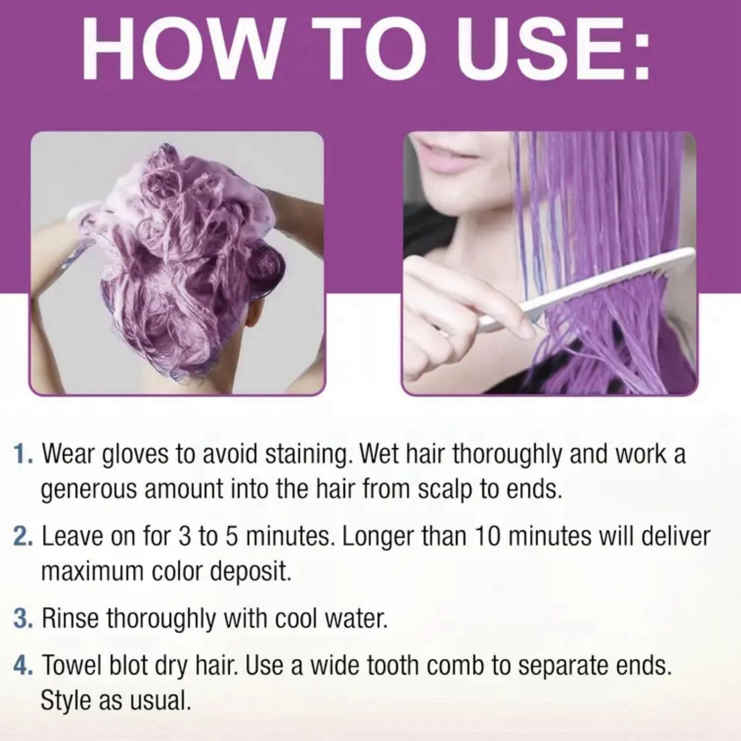 Ruojiar Instant Colour Shampoo,Hair Color Shampoo,Hair Dye Shamp/oo 3 in 1,Gentle Formula for Gray Ha/ir Coverage,Easy to Use,Plant-Based Instant Dye,Long-Lasting,Herbal Ingredients,Quick and Easy,Purple