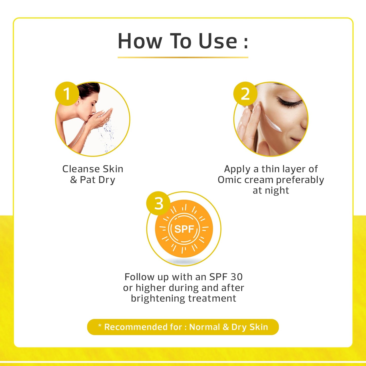 Omic Skin Brightening Cream | 1.7 Fl oz / 50 g | Helps Remove Pigments on: Body, Underarm, Face, Armpit, Intimate Area