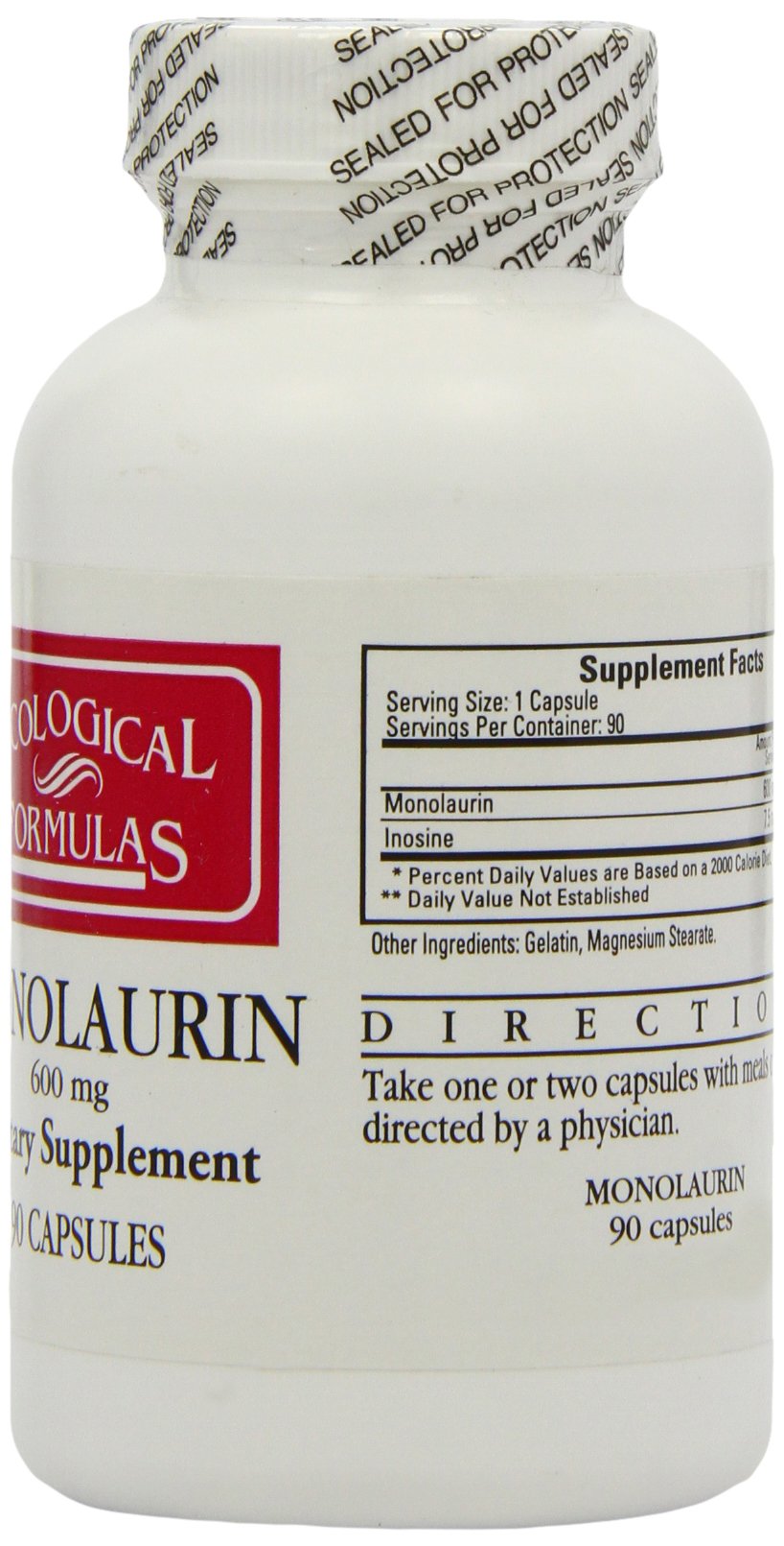 Ecological Formulas Monolaurin 600mg - 90 Capsules