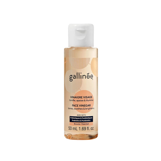 Gallinee Face Vinegar – Travel Size Natural Hydrating Prebiotic Facial Cleansing Toner with Lactic Acid, 50ml