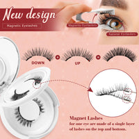 Higu clace Magnetic Eyelash Kit with Applicator, Reusable Magnetic Lashes Set with Clamp, Waterproof No Glue Needed Lashes Easy to Use (Style AN)