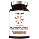 Complex Mushroom Superblend - Lions Mane, Reishi, Cordyceps, Shiitake, Maitake, Chaga, Agaricus Blazei, Tremella - with Vitamin C and Bioperine for Maximal Absorption - Max Potency - Made in The UK