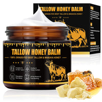 Muiefe Whipped Beef Tallow Skin Care 60g, Natural Tallow and Honey Balm, 100% Organic Grass-Fed Beef Tallow Face Cream & Moisturizer, Deeply Moisturizing Nourishing for Face Body Dry Skin, Fast Absorbing