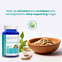 Biovitalia Organics Biovitalia Ashwagandha 1000mg Capsule | Dietary Supplement for Men & Women | Promotes Supports Muscle Health| Support Daily Active Life- 60 Vegan Capsules