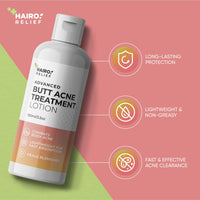 HAIR O HAIRO RELIEF - Butt & Body Acne Treatment, 100ml | Targets Pimples & Acne on Butt, Thighs & Back