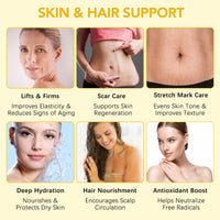 LEISGOTO Vitamin E Oil, 100% Pure Natural Plant Extracts Vitamin E Oil for Skin, Face, Reduces Scars & Stretch Marks, Smooths Fine Lines & Wrinkles, Firms & Boosts Skin Elasticity - 60ml Body Oil (Pack of 2)