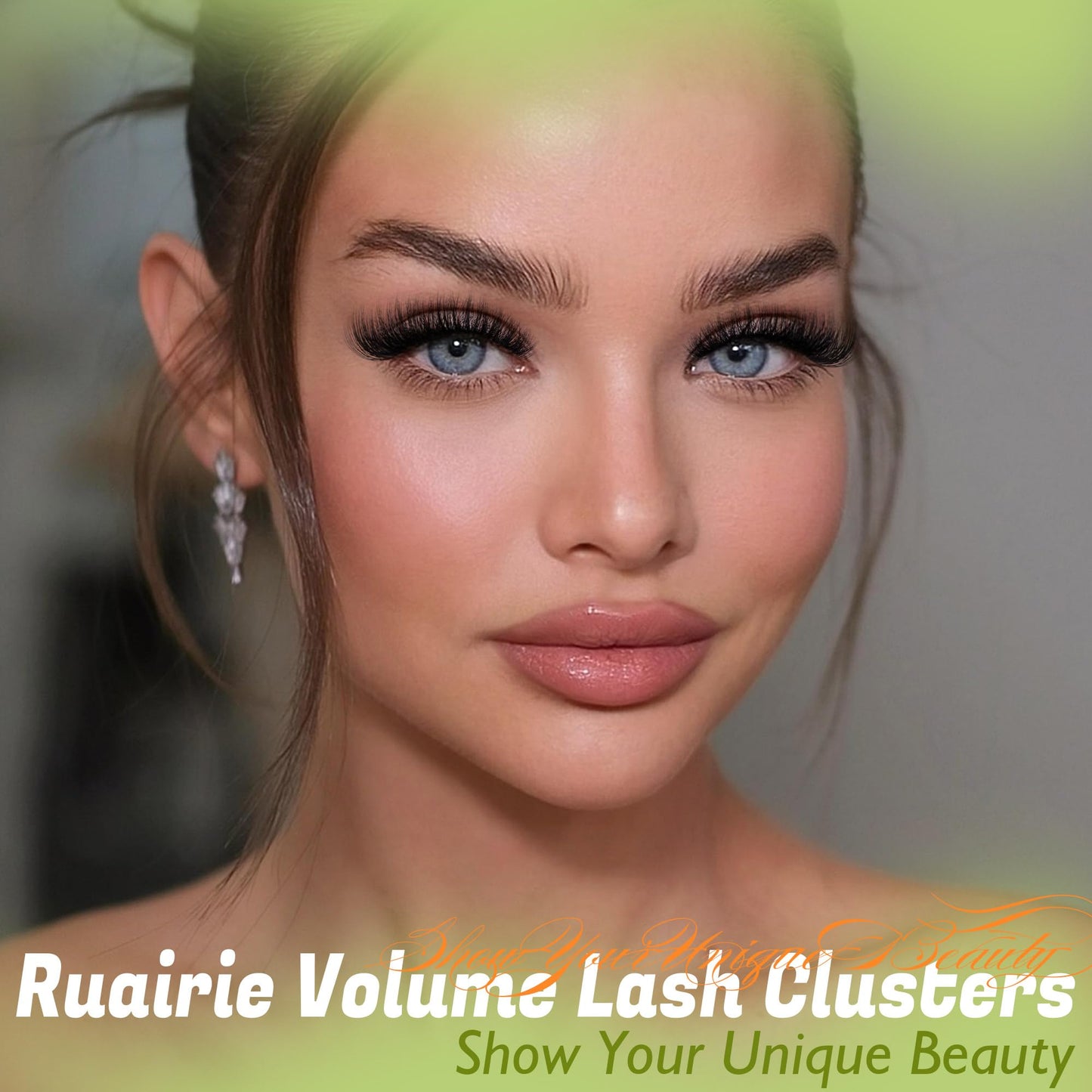 Ruairie Fluffy Cluster Lashes D Curl Volume Individual Eyelashes Clusters 50D-60D-70D-80D-100D-120D Wispy Lashes Individual Cluster 464pcs 12-18MM Lash Clusters