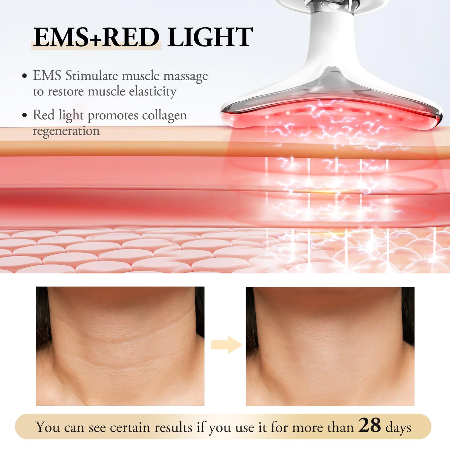 ANLAN Face Massager,7-in-1 Facial Lifting Device,Face Sculpting Device,7 Colors 3 Modes Facial Massager Electric Anti-Aging,45°C EMS Red Light Therapy Neck Lift Wrinkle Remover Skin Tighten Machine