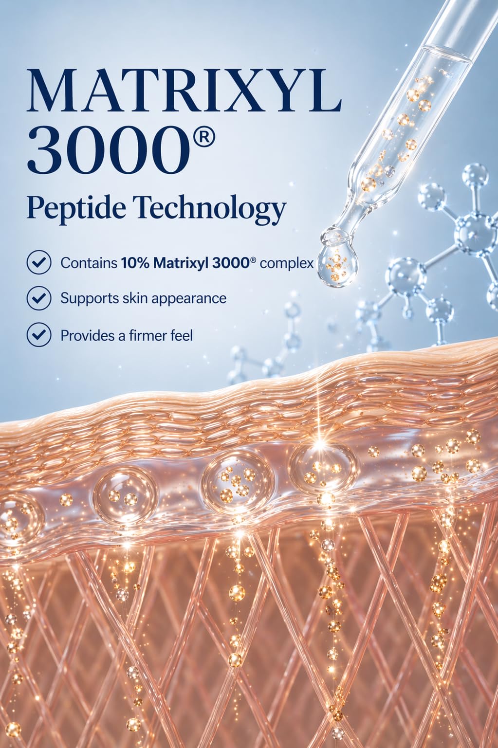 LAPÉRAS Lapéras 10% Matrixyl 3000 Peptides Complex Hyaluronic Acid Age Defense Face Serum, Anti Aging and Deep Wrinkles Moisturizing and Rejuvenating Skin, 30ml