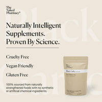 The Naked Pharmacy | Black Garlic Supplements | for Gut, Cardiovascular & Immune System | Healthy Circulation & Blood Pressure | with Vitamin D & Moringa | Odourless | 60 Capsules