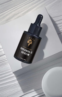 IMKRC Vitamin C Serum, 20% L-Ascorbic Acid, with Hyaluronic Acid, Ferulic Acid, Vitamin E, 30ml
