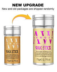 Iridescent AnWoor Hair Wax Stick, Styling Wax for Smooth Wigs, Slick Stick for Hair Non-greasy Styling Hair Pomade Stick for Flyaways Edge Frizz Hair - 2.7 Oz, Yellow, 75 g (Pack of 1)