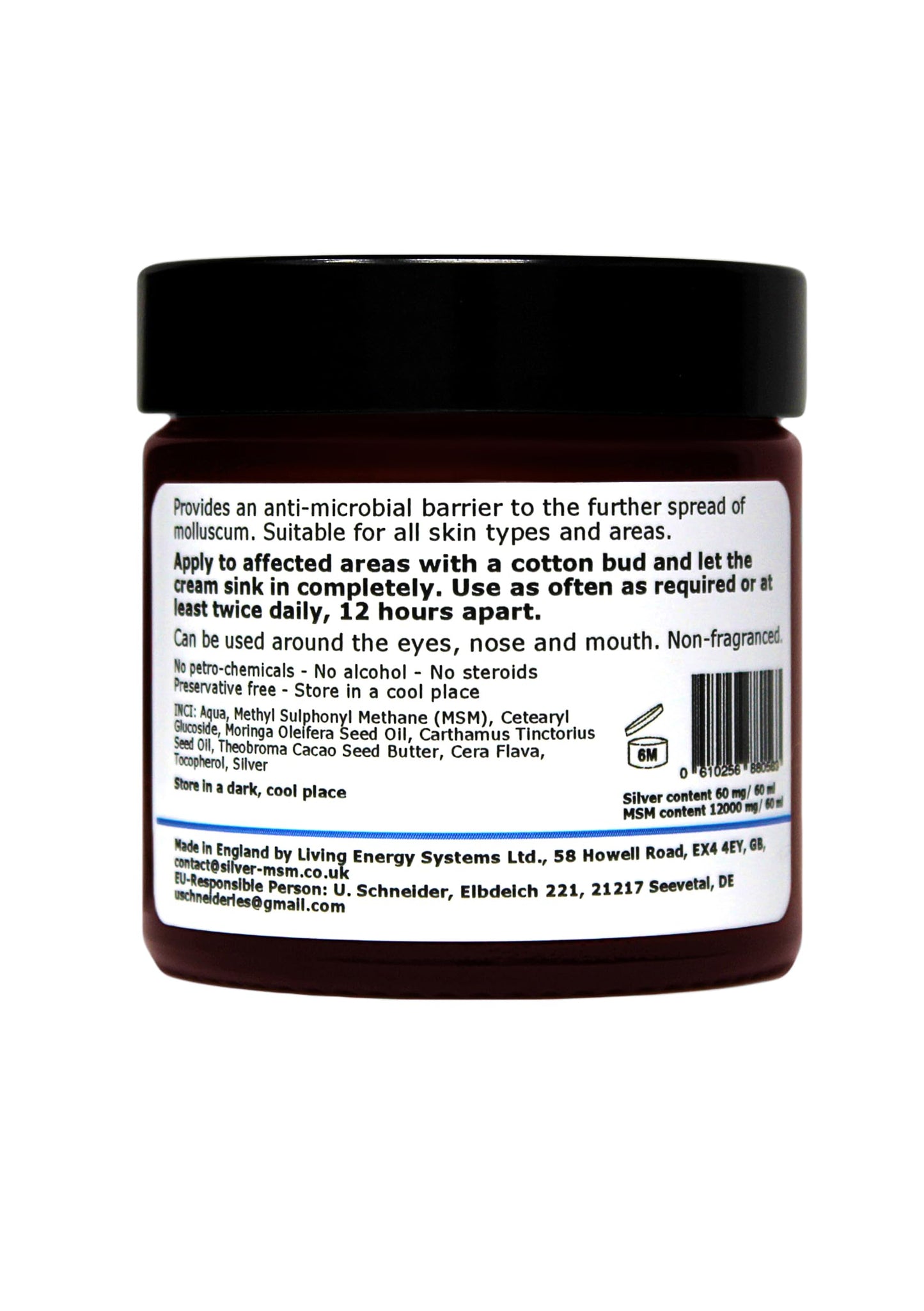argentum plus - Silver-MSM Mollu-Skin Barrier Cream Non-Fragranced 60ml