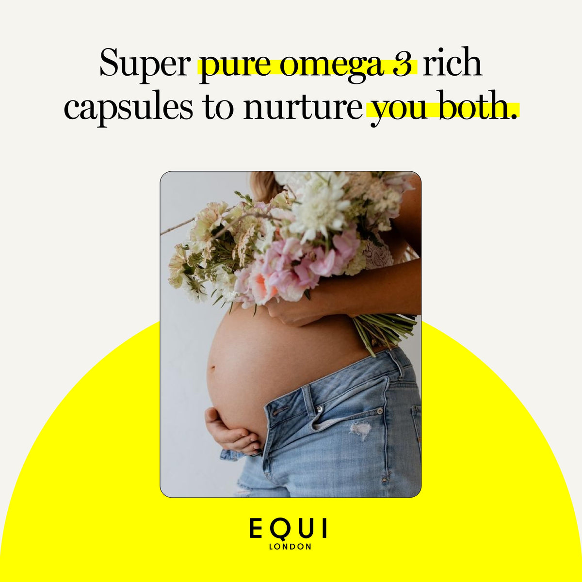 EQUI LONDON Equi - Pregnancy Oil Edition | Omega 3 Fish Oil Supplement with DHA & EPA | Prenatal Omega 3 for Conception to Breastfeeding | Brain, Eye & Foetal Development | 30 Day Supply