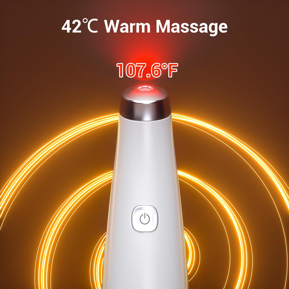 TOUCHBeauty Heated Eye Massager 40℃, Sonic Eye Massager with High Frequency Vibration Anti-Aging Galvanic Wand USB Rechargeable for Relieving Dark Circles and Puffines Anti Wrinkless AG-1662