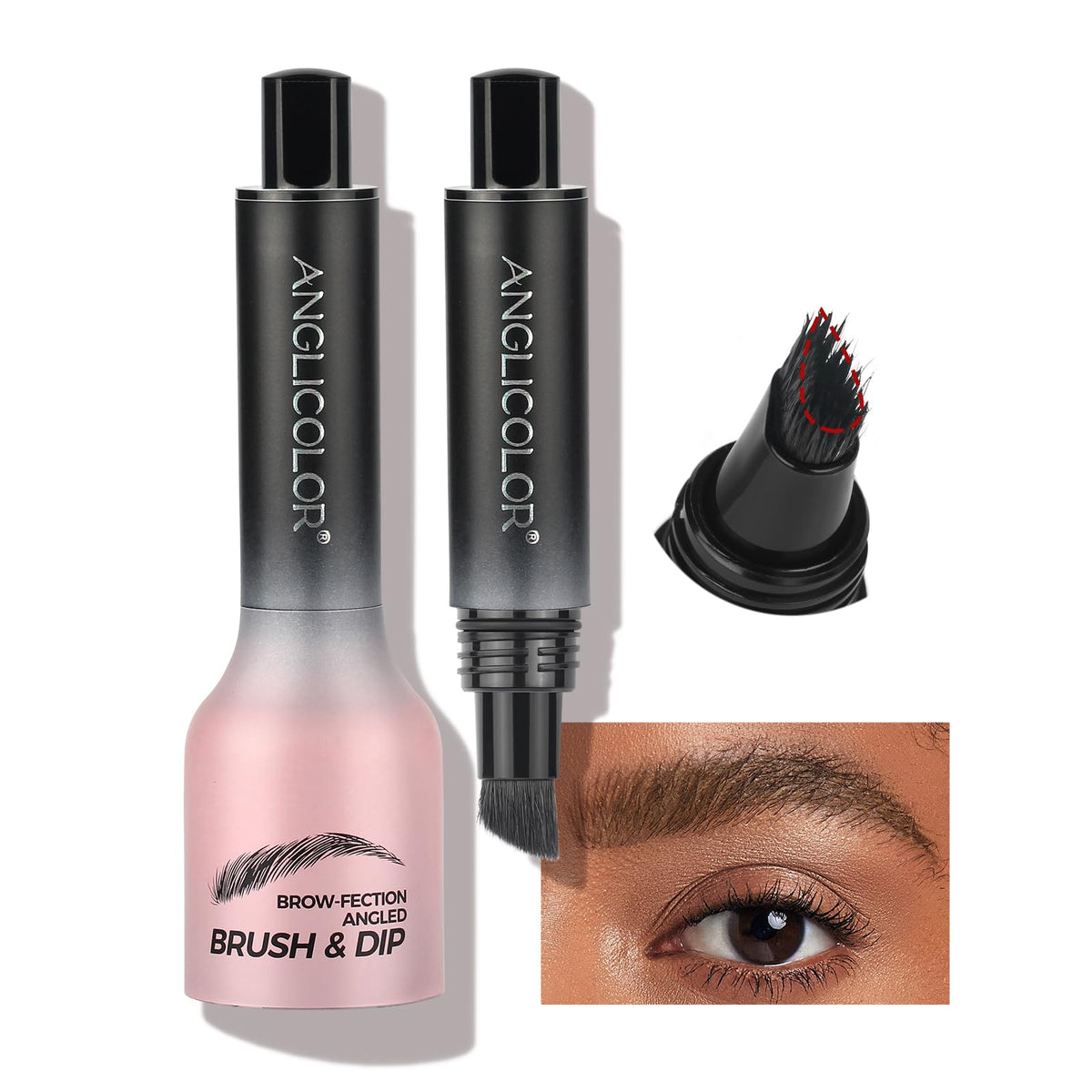 Anglicolor Brow Fection Angled Brush,Microblading Eyebrow Pen,Natural Brows Eyebrow Pencil,Easy To Color,Long Lasting,Quick Drying,Natural Shaping Outlining Filling Eyebrow Makeup (05#Espresso)