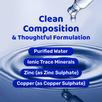 Ultra Lyte Ionic Zinc with Trace Minerals – 59ml Zinc Concentrate Food Supplement – Pure Non-GMO Vegan Friendly Formula – Supports Cognitive Performance, Muscle Growth, Immune System – Zero Calories