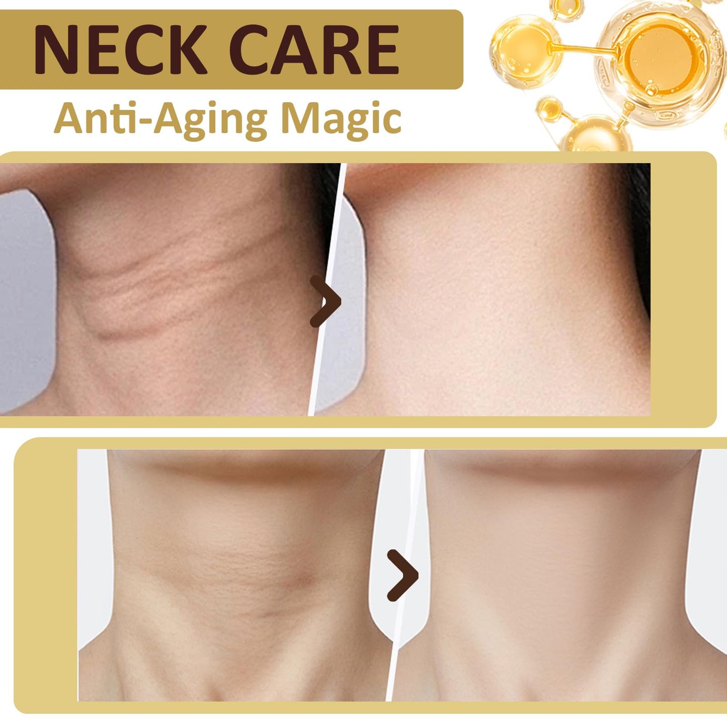 Shengqialun AH-8 Neck Firming Cream - Neck Cream For Anti Wrinkle & Fine Lines - Firming Neck Cream For Tightening Sagging Skin, Wrinkle Reduction And Lifting