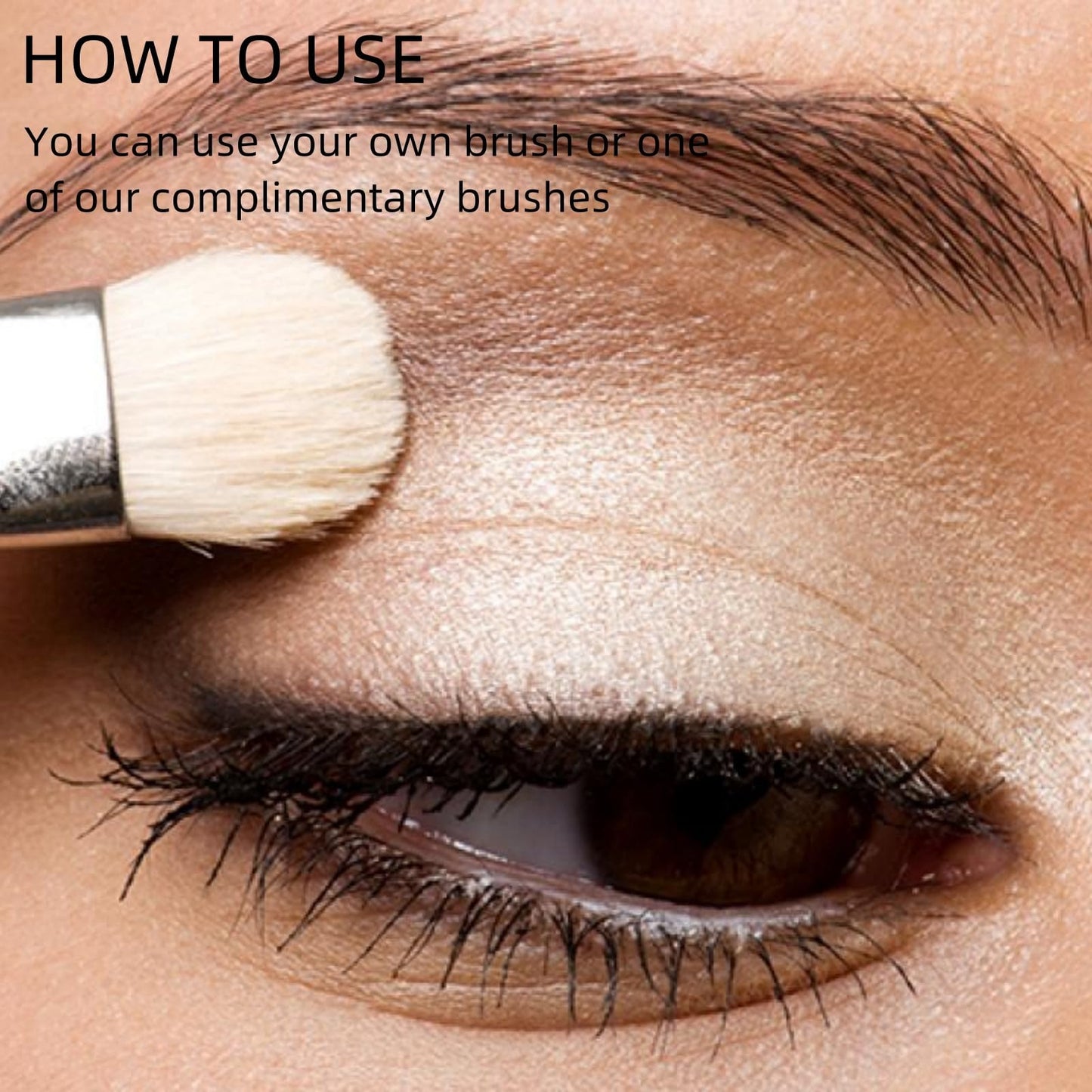 HIVETZ White Eyeshadow Single,Single Matte White Eyeshadow,Pressed Fine Powder Eyeshadow,Shimmer Pearl Shadow Single White Eye Make-Up,High Pigment Long-lasting Sweatproof Single EyeShadow for Performance