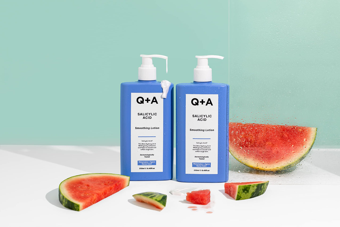 Q+A Salicylic Acid Smoothing Lotion for Effective Targeted Body Care, a BHA that exfoliates the skin, combats 'backne' and unwanted texture, promoting a smoother and healthier appearance, 250ml