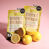 Oh K! Brightening and Cooling Eye Mask for Puffy Eyes, Packed with Hyaluronic Acid and Vitamin C, Vegan and Cruelty Free, 15g