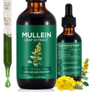 Vortexonix Mullein Drops for Lungs, Mullein Leaf Extract Supplement, Natural Mullein Herbal Supplements, Mullein Leaf Extract for Lung Cleanse and Respiratory Support - 2.02 fl oz