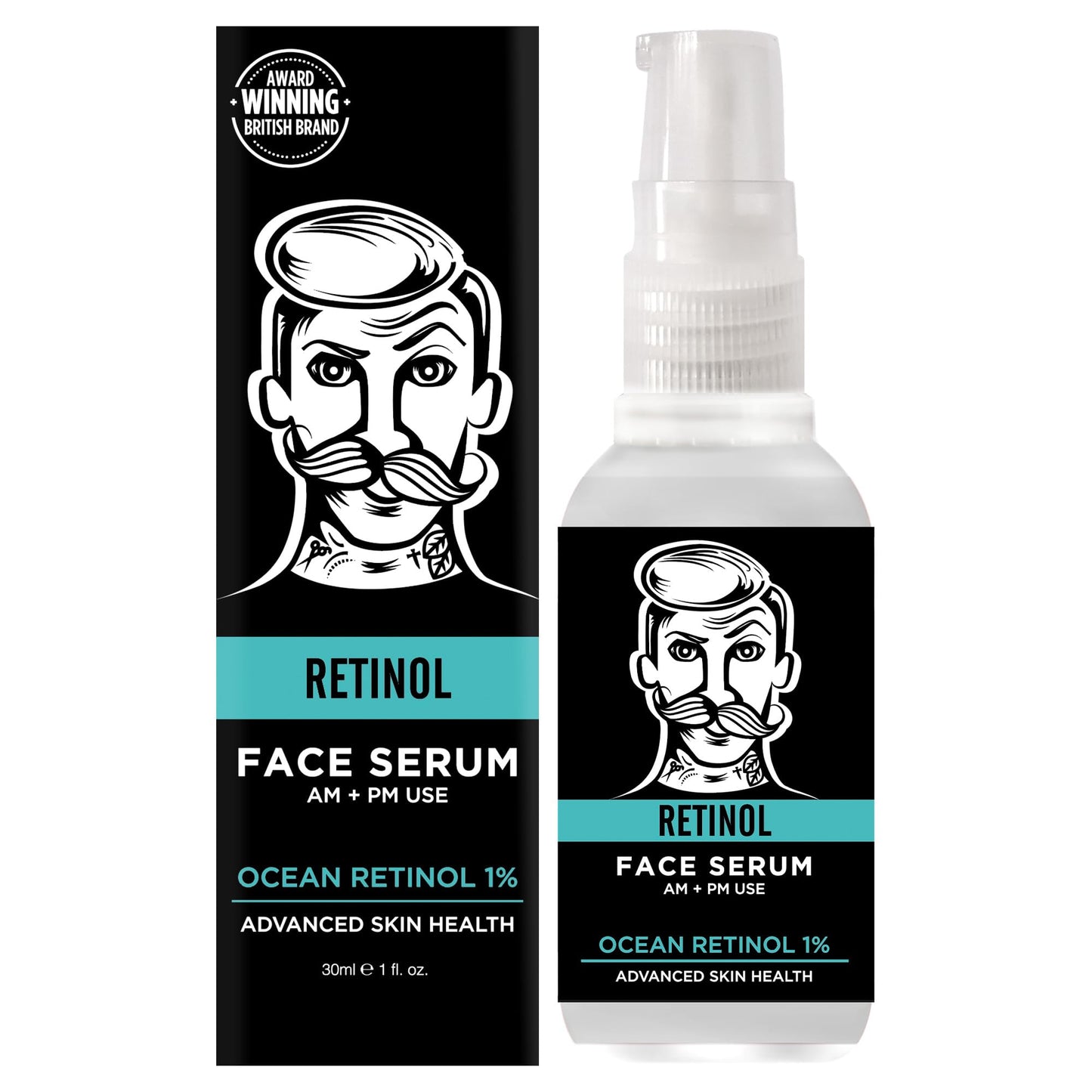 BARBER PRO RETINOL SERUM | Overnight Serum | Mens Face Cream | Face Moisturiser & Antioxidant | Mens Skincare