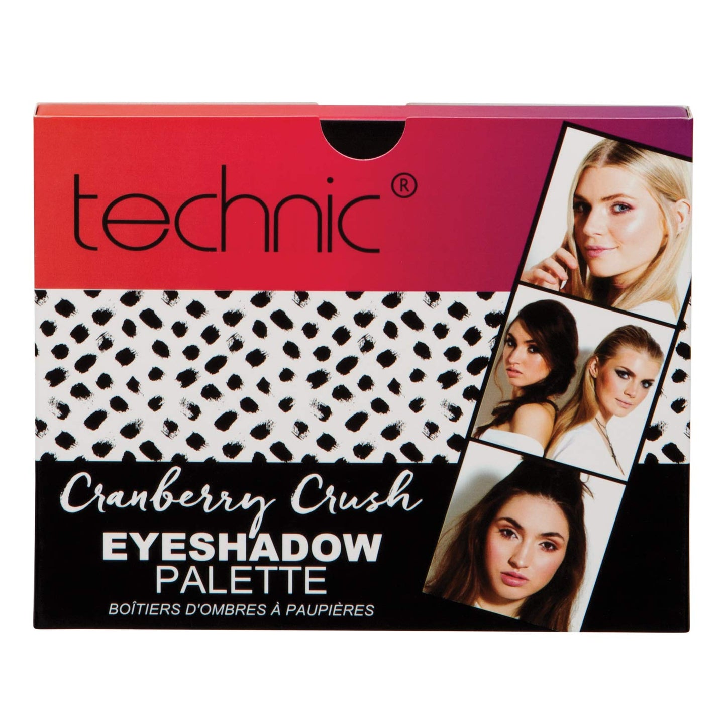 Technic the Main Edition Cranberry Crush Eyeshadow Palette with 15 Colours Fits Easily in Handbag