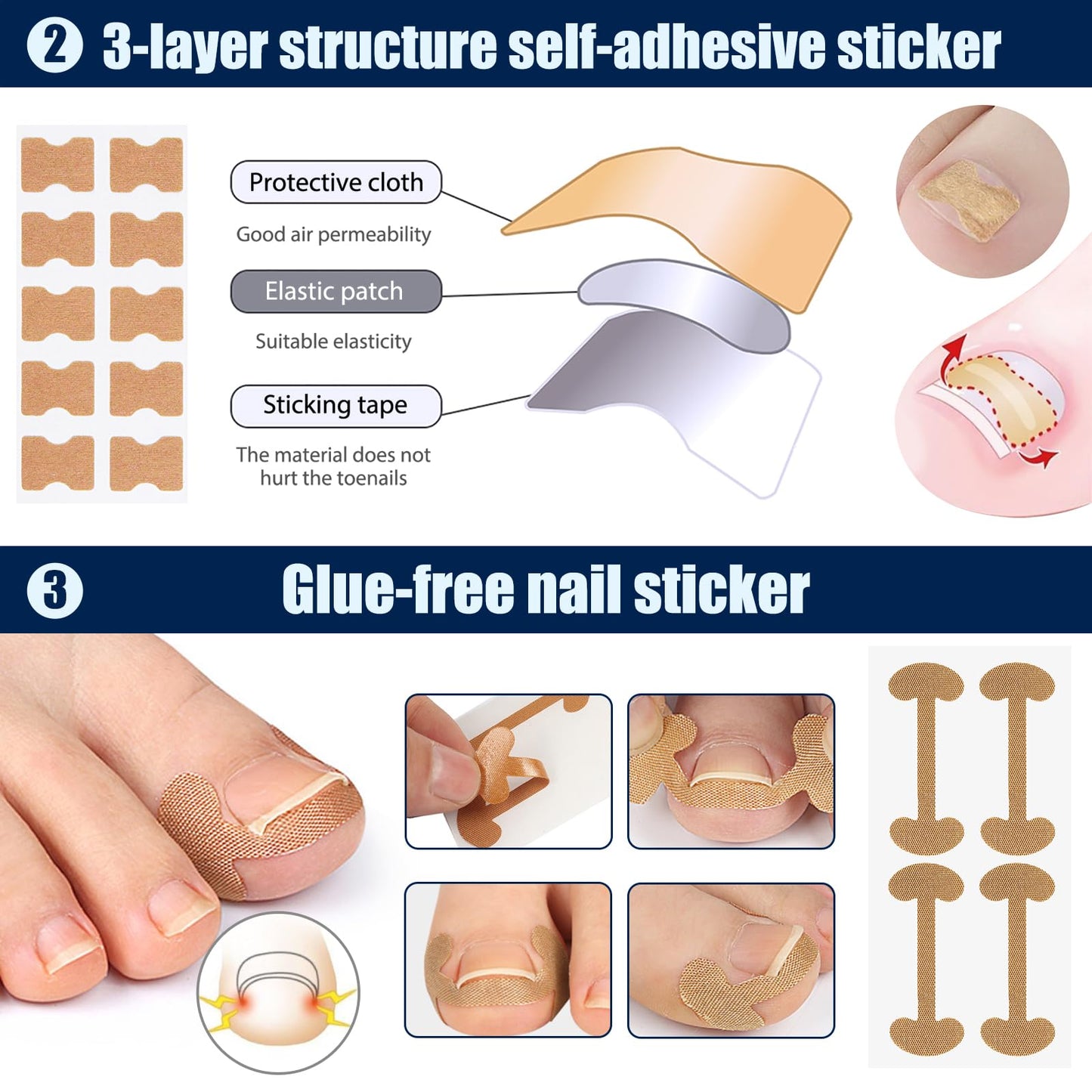 BQMEZRNUS Ingrown Toenail Removal Kit Ingrown Toenail Treatment Tool Kit Ingrown Toenail Corrector Tools with Toenail Braces, Podiatry Tools, Ingrown Toenail Corrector Strips and Patch for Toe Pain Relief