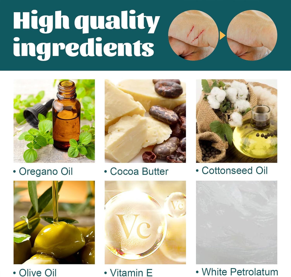 Quellora Wound Healing Ointment, Relieve Skin Abrasions, Promote Wound Healing, Fade Scars