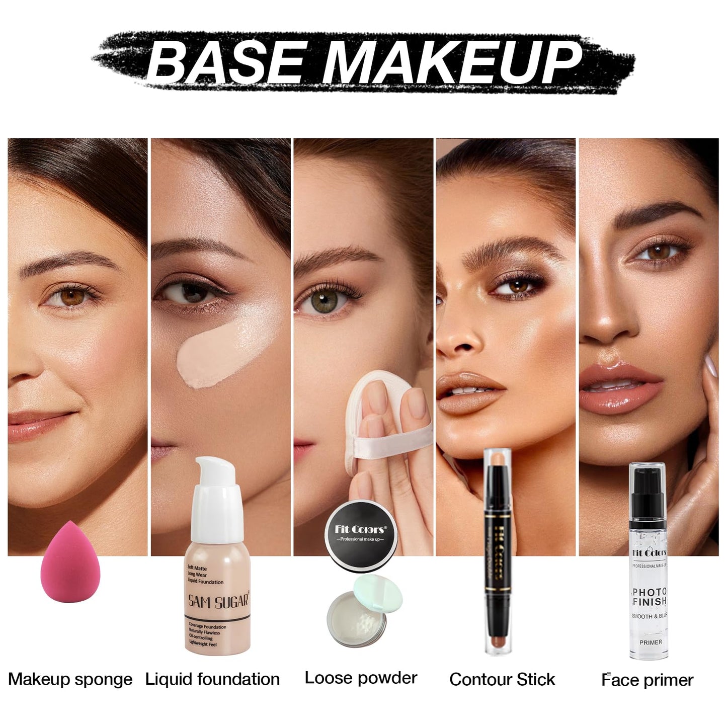 proamate Proamate All in one Makeup Set, Cosmetic Make Up Starter Kit With Storage Bag Portable Travel Make Up Palette Eyeshadow Foundation Lip Gloss Makeup Gift Set for Teenage & Adults(Kit A001)