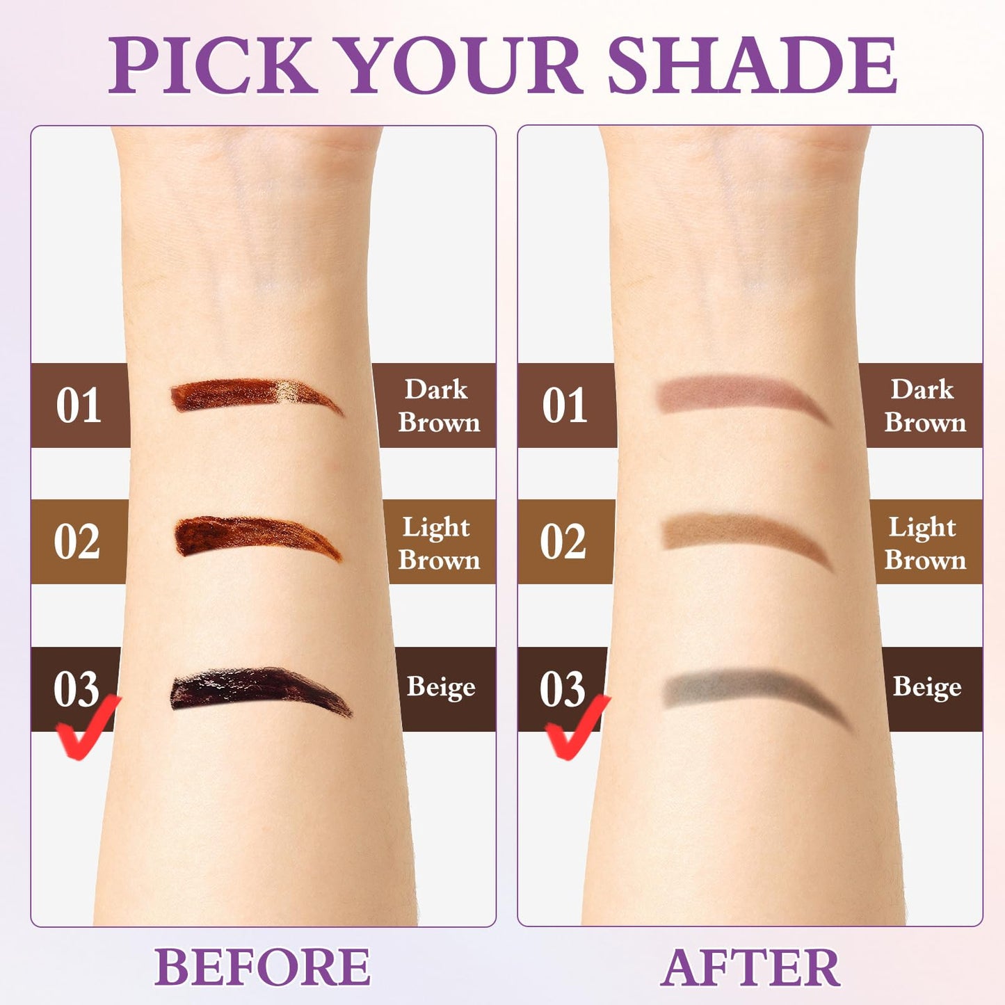 Shengqialun Peel Off Eyebrow Tint, Brow Tattoo Peel Off, Waterproof Eyebrow Gel & Long-Lasting Natural Color, Eye Brow Dye for Defined Brows, Smudge-Proof Up to 3 Days for Daily Use(Black Brown)