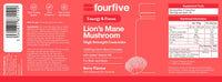 fourfive Lions Mane Mushroom Gummies (4000mg) Energy & Focus Blend with Vitamin B5, Support Brain Function, Focus & Energy - 60 Gummies