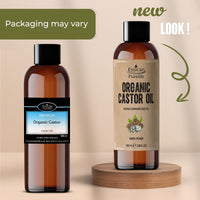 Essican Purelife Organic Cold Pressed Castor Oil for Hair Growth 100ml, Pure Organic Castor Oil for Eyelashes, Skin Moisturiser, Eyebrow Oils Enhancement - Ideal for Body, Nails & Beard Cruelty-Free