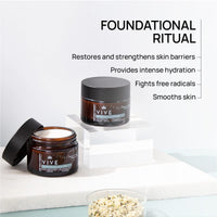 VIVE SkinCare Therapy - Foundational Ritual Bundle - Day Face Cream SPF15 - Night Cream Recovery - Anti-Blemish Treatment - Skin Care Hydration - SPF Moisturiser - Face Cream for Mature Skin