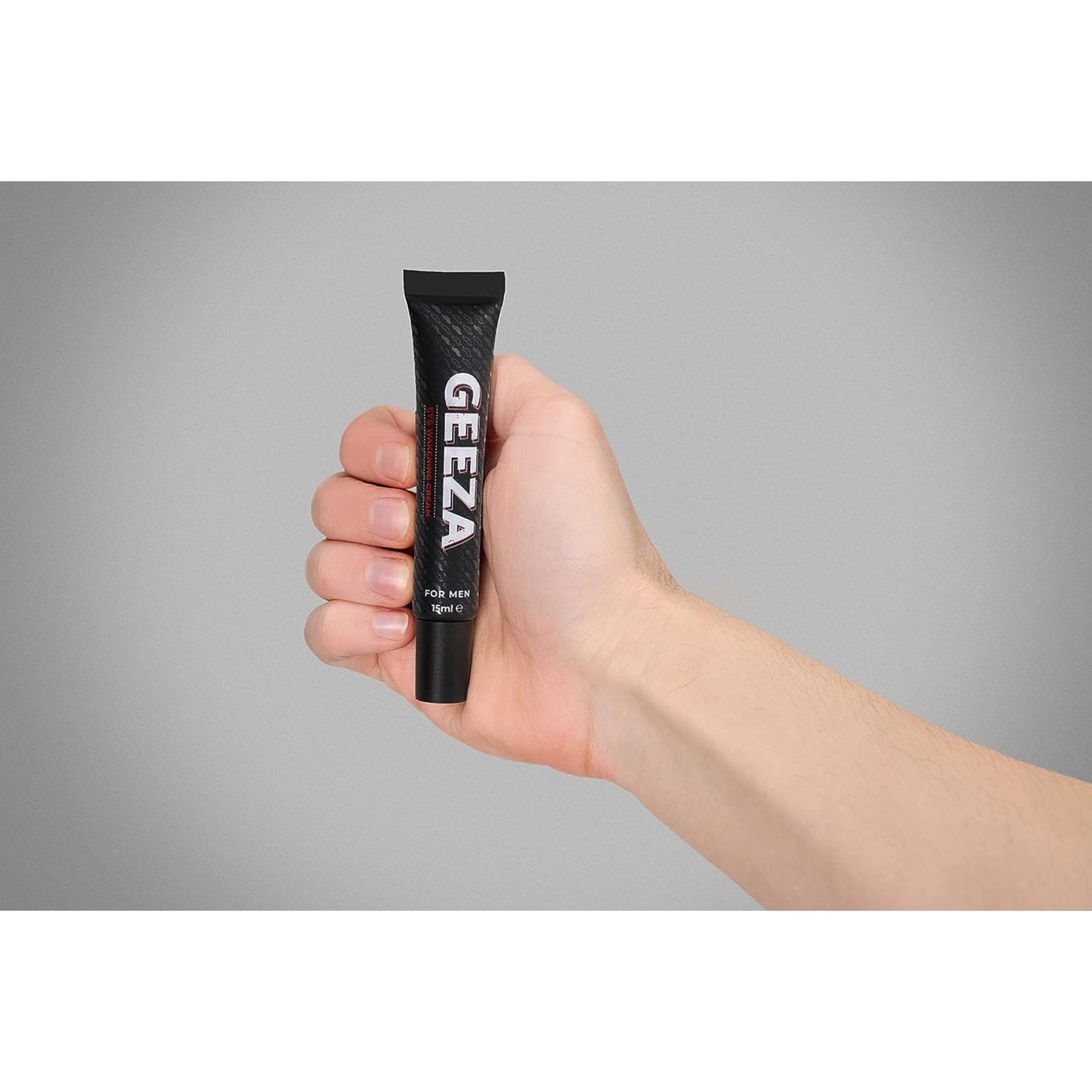 Geeza Men's Eye Cream Reduce Dark Circles and Puffiness, Advanced Formula Male Eye Bag Removal, Designed to Improve Elasticity, Nourish the Under Eyes 15ml