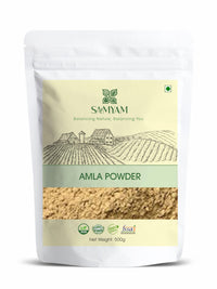 SAMYAM Amla Powder (Phyllanthus emblica) - 500g Pack | Ayurvedic Superfood for Hair, Skin and Health