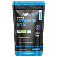 Vitamin B12 120 Tablets High Strength 1000mcg Vegan B12 Supplement | Pure Methylcobalamin | Tiredness and Fatigue Tablets | Immunity Supplements Made in UK by PROELITE