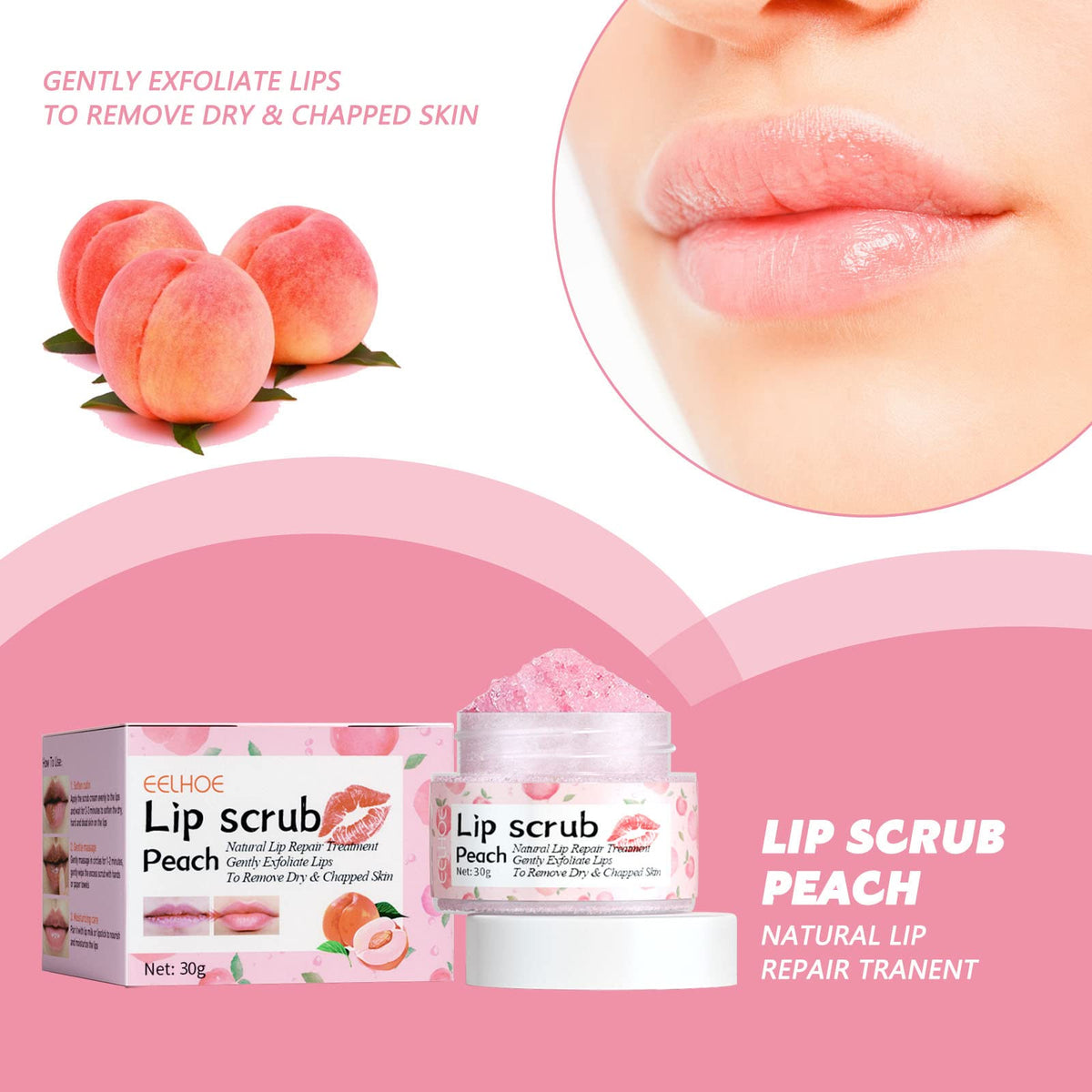 Lip Care Kit, MKNZOME Moisturizing Lip Mask & Lip Scrub Set,Exfoliating Lip Scrub Repair Lip Mask Lip Care Gift Women Girls Overnight Lip Treatment Repair for Dry Chapped Cracked Peel Lips, Lip Lines