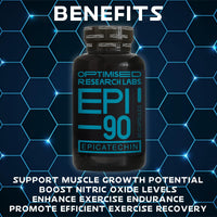 Optimised Research Labs EPI – 90 Epicatechin Supplement High Strength Muscle Builder, Muscle Recovery, Increase Strength & Endurance, Antioxidant, 30 Day Supply – 150mg (-) 90% Vegan Friendly