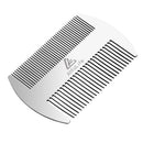 Metal Hair&Beard Comb - AhfuLife® EDC Credit Card Size Comb Perfect for Wallet and Pocket - Anti-Static Dual Action Beard Comb