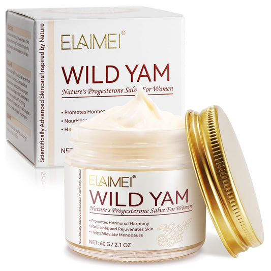 Tioueo Wild Yam Nature's Cream – Natural Hormone Balance Support – Organic Wild Yam Extract Moisturizing Cream – Soothing Skin Care for Women 60G
