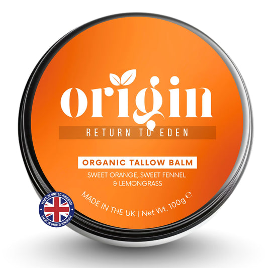 Generic Origin - Organic Beef Tallow Skin Care. Whipped cream balm for all skin types. Barrier skin food for dry skin, eczema, rosacea, menopausal. (Sweet Orange, Sweet Fennel & Lemongrass)