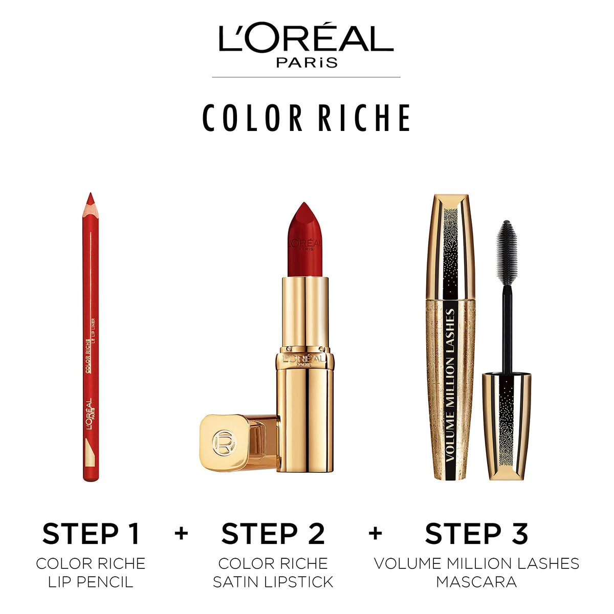L'Oreal Paris L'Oréal Paris Color Riche Satin Smooth Lipstick, Moisturising Pure Pigment Lip Colour, With Omega 3 & Vitamin E, 376 Cassis Passion